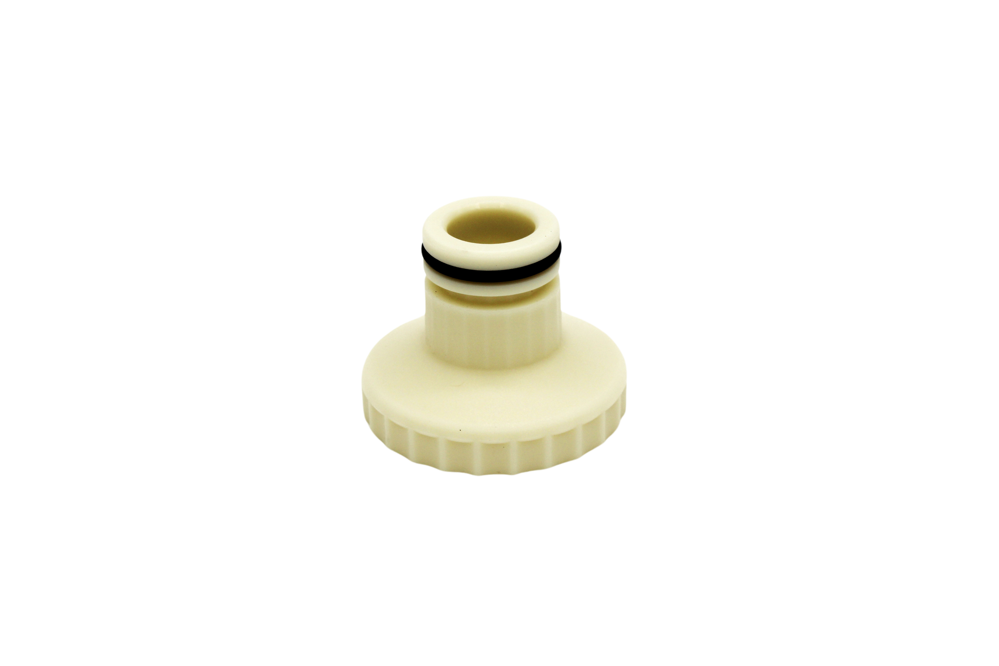 Close up of Pooldevil Pro 2 inch internal thread aim flow fitting