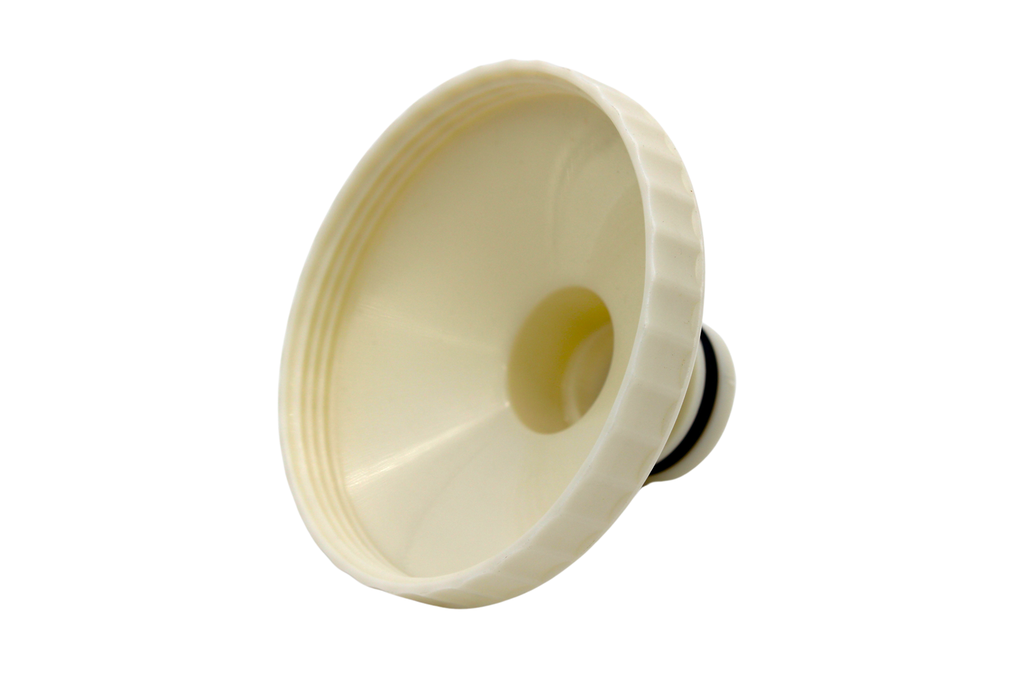 Side view of Pooldevil Pro 3 inch Intex and Coleman internal thread aim flow fitting. Required for Intex and Coleman pools 12-15 feet.