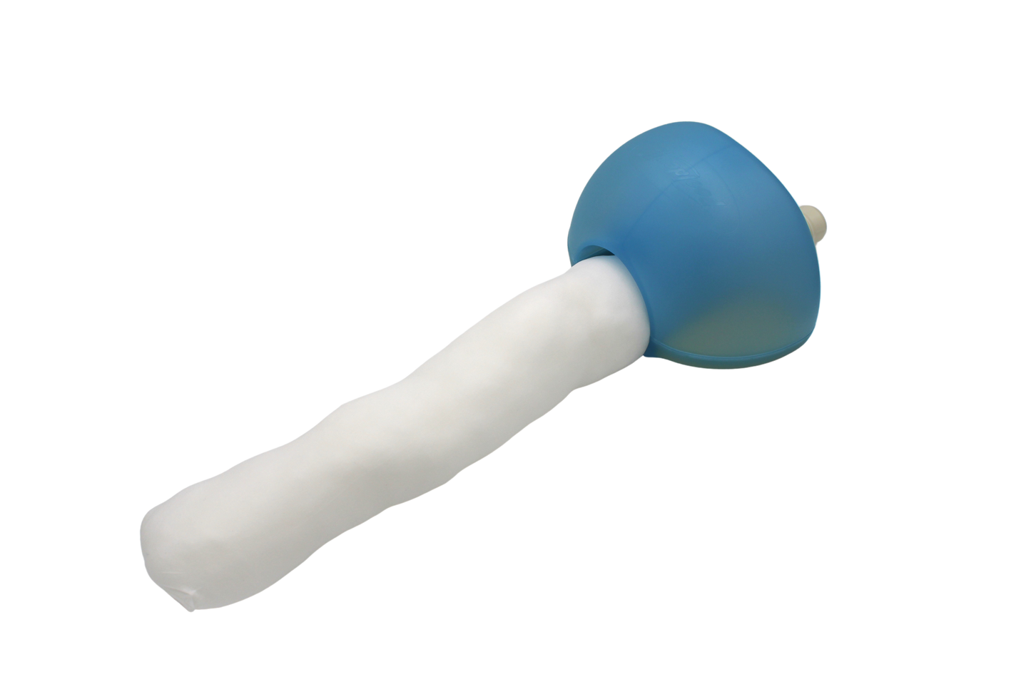 Pooldevil Pro standard filter sock attached to Pooldevil Pro head.